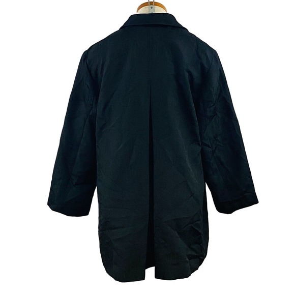 Womens Chicos Size 2 US 12/14 Pleat Back Jacket Black‎ Polyester 3/4 Sleeve - Picture 3 of 5